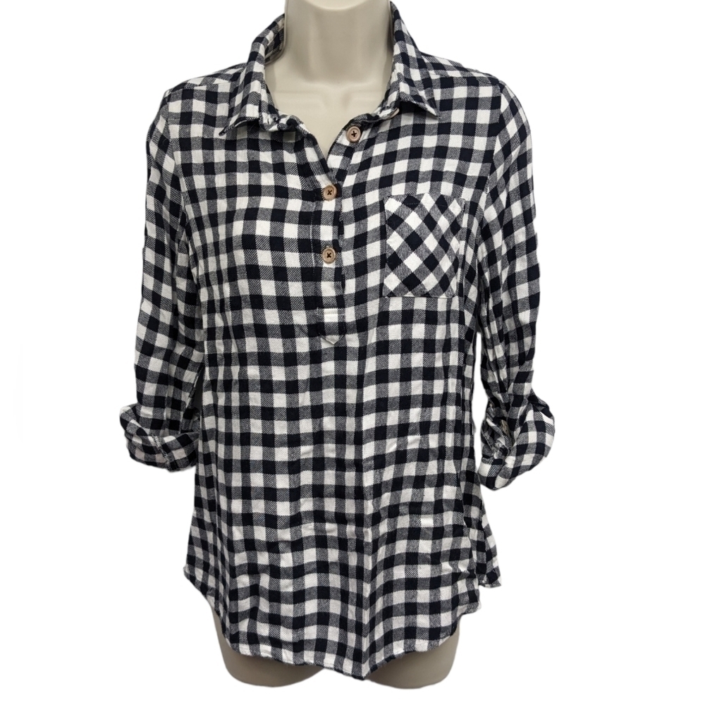 Matilda Jane Clothing with Joanna Gains Flannel Popover Flannel Top Sz S